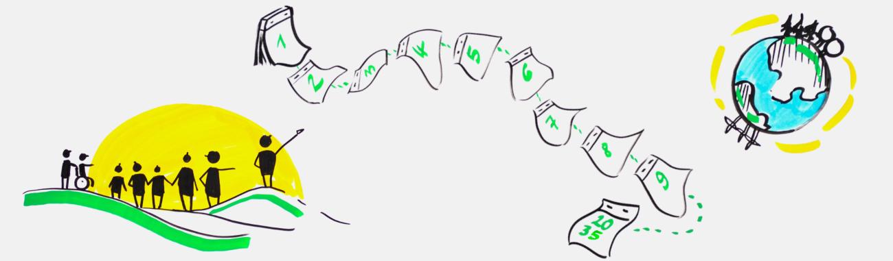 header-kf4_0.jpg Illustration: Menschen schauen hoffnungsvoll in die Zukunft