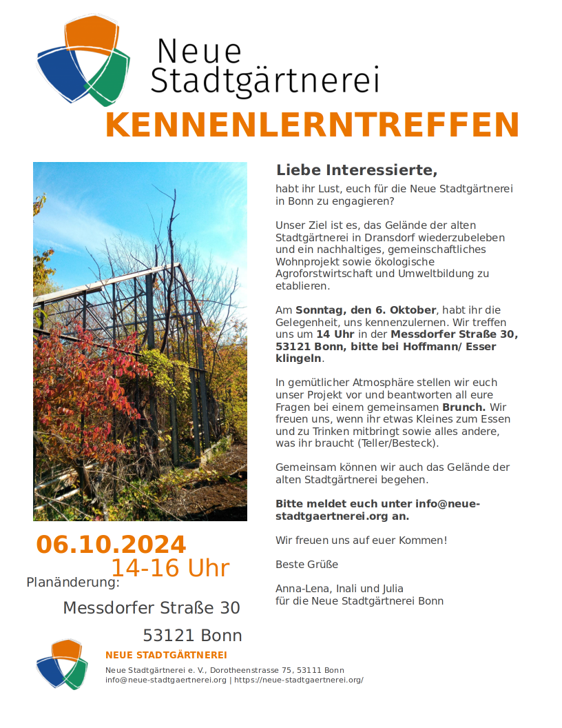 Flyer mit Text zur Veranstaltung
